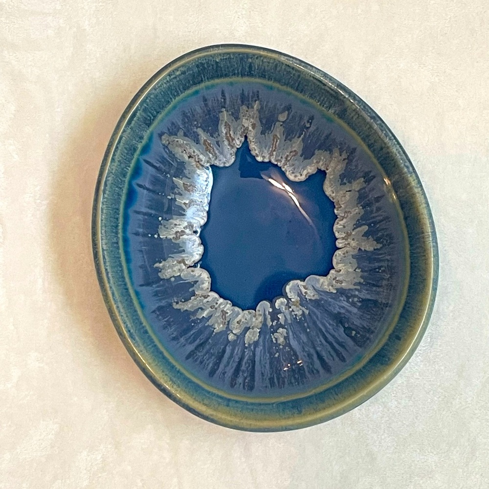 Beautiful blue pottery dish